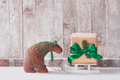 Green Light Gary - Winter Sweater Bear - Seasonal Sidekick — One-of-a-Kind Soft Art Sculpture