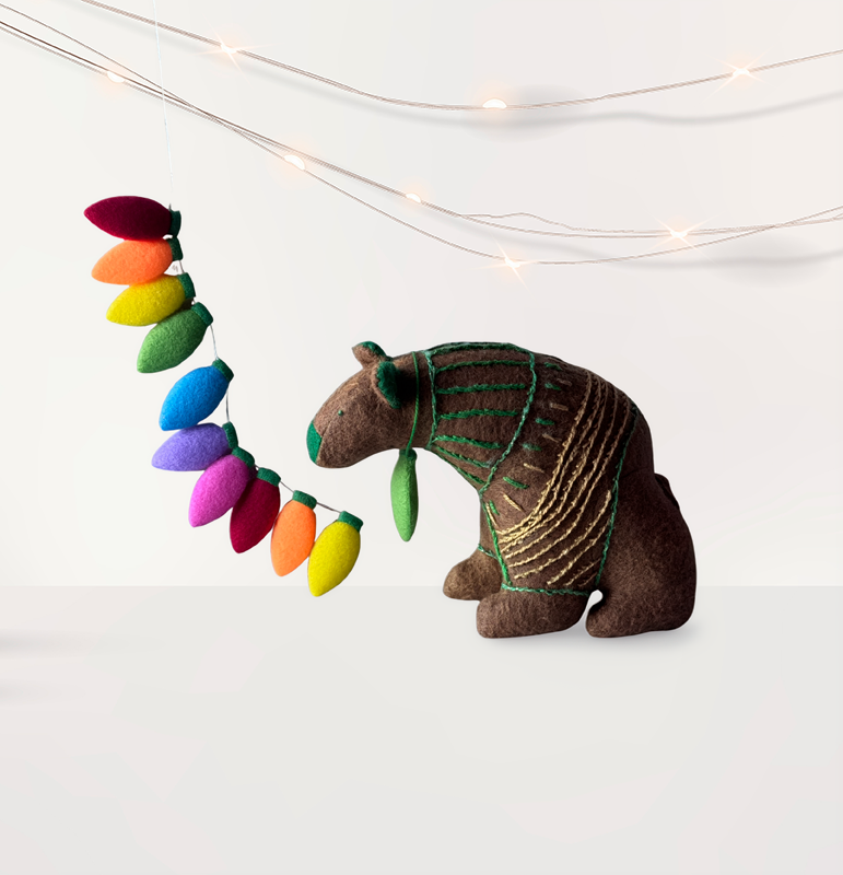 Green Light Gary - Winter Sweater Bear - Seasonal Sidekick — One-of-a-Kind Soft Art Sculpture