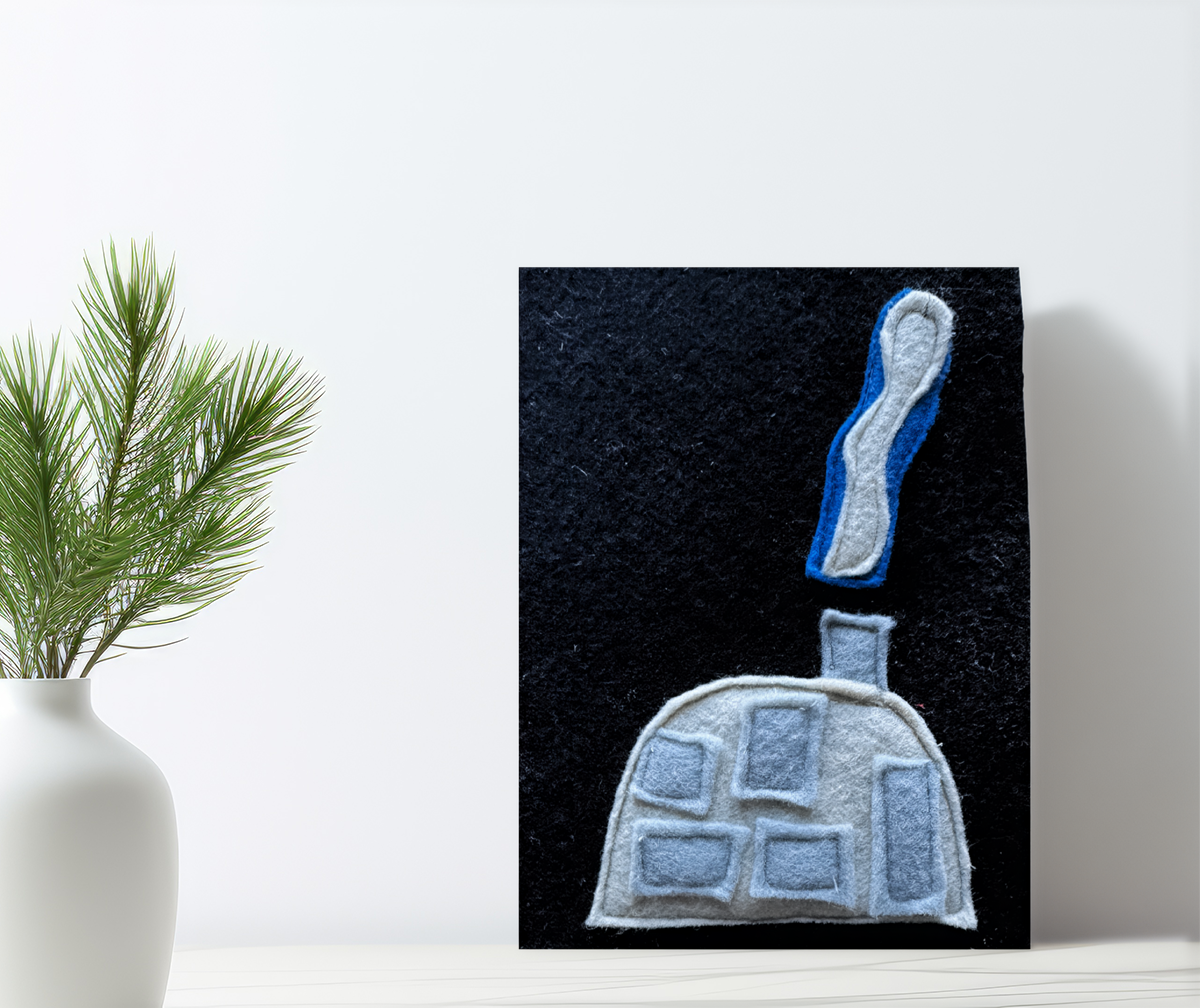 Midwest Mod Winter Igloo - One-of-a-Kind Holiday Art Panel