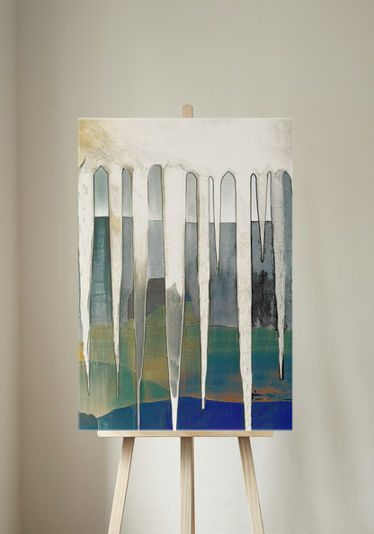 Modern Abstract Icicles - Matte Canvas, Stretched, 1.25"