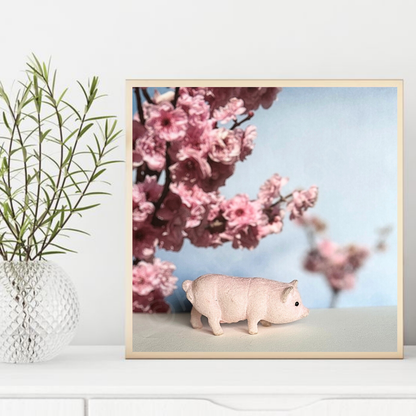 Miniature Pig Piglet Portrait Digital Download Art Print