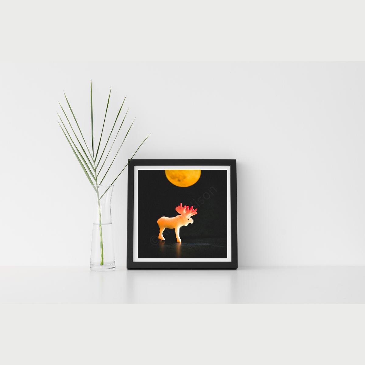 Miniature Moose Portrait Digital Download Art Print