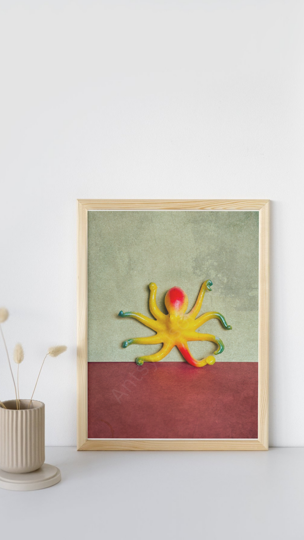 Miniature Octopus Digital Download Art Print