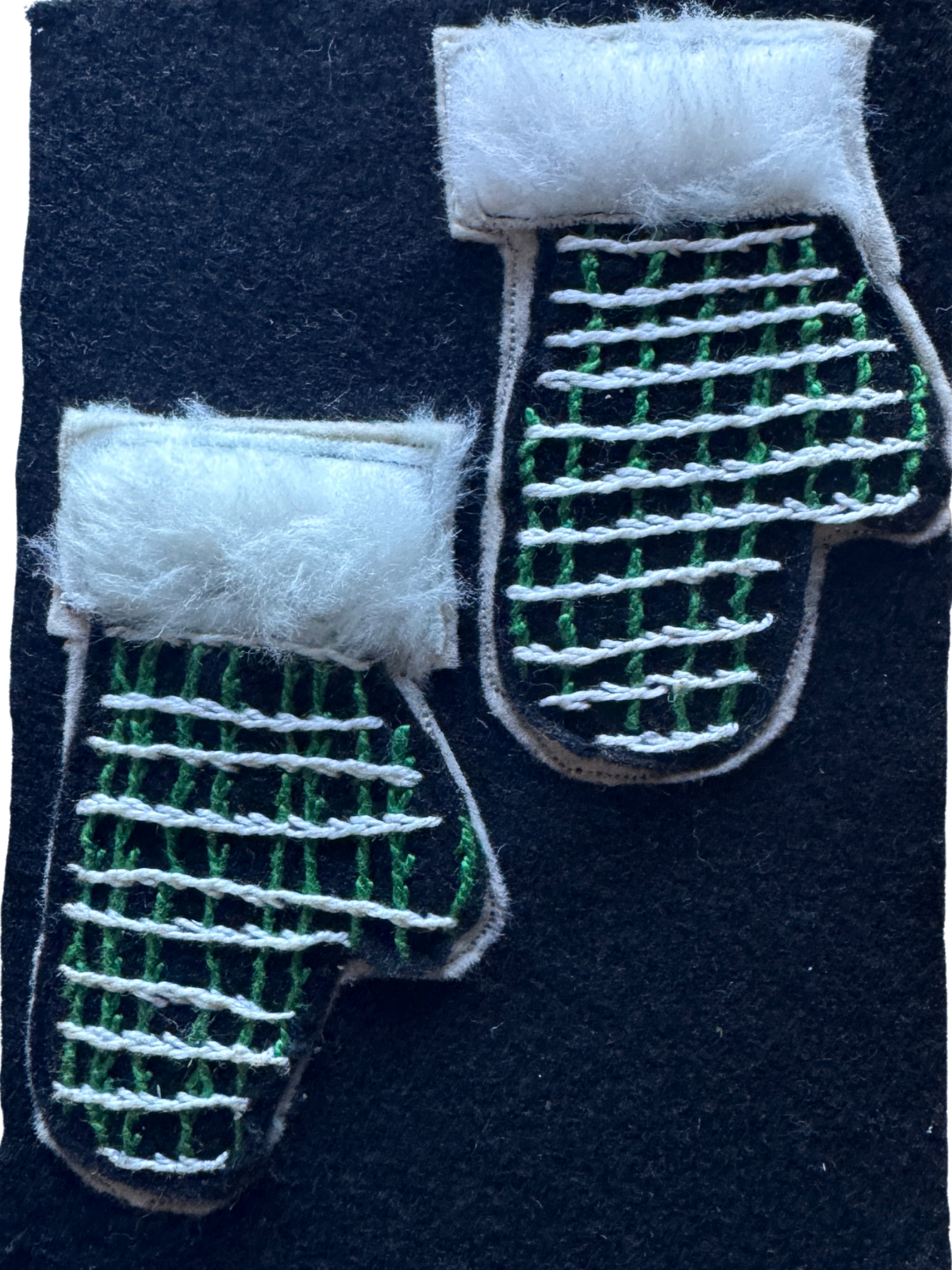 Midwest Mod Winter Mittens - One-of-a-Kind Holiday Art Panel
