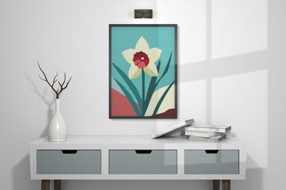 Modern Abstract Daffodil Love - Matte Canvas, Stretched, 1.25"