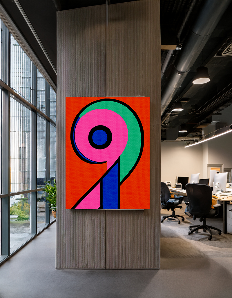 The Number Nine - Matte Canvas, Stretched, 1.25"