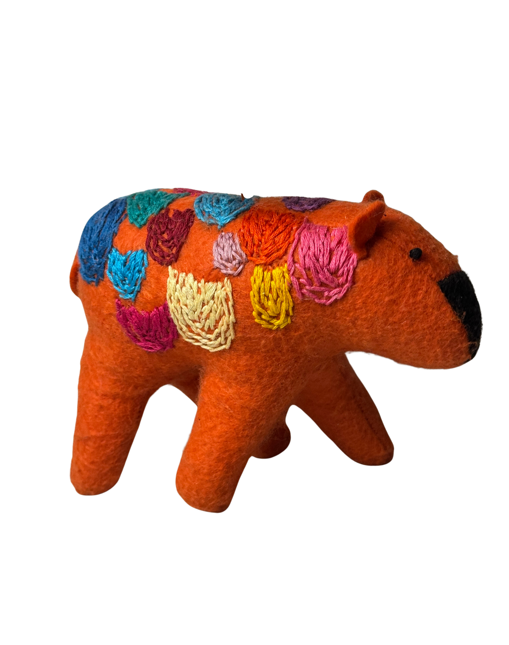 Folk Art Guardian – Hanging Soft Sculpture Ornament Bearfolk - Jenny Goldenrod - Woodland Collection