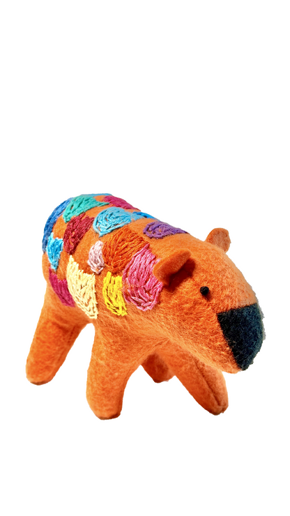 One of a Kind Bear Soft Art Textile Plush Decor