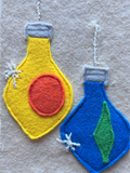Midwest Mod Christmas Ornaments - One-of-a-Kind Holiday Art Panel