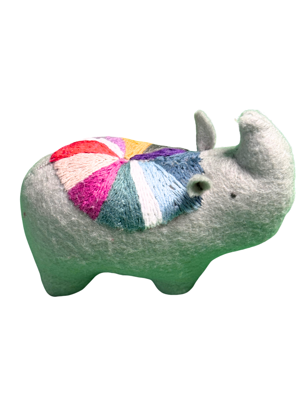 One of a Kind Plush Rhino Rhinocerous Pair - Archie & Edith - Soft Art Collectible Art Dolls - Savannah Collection