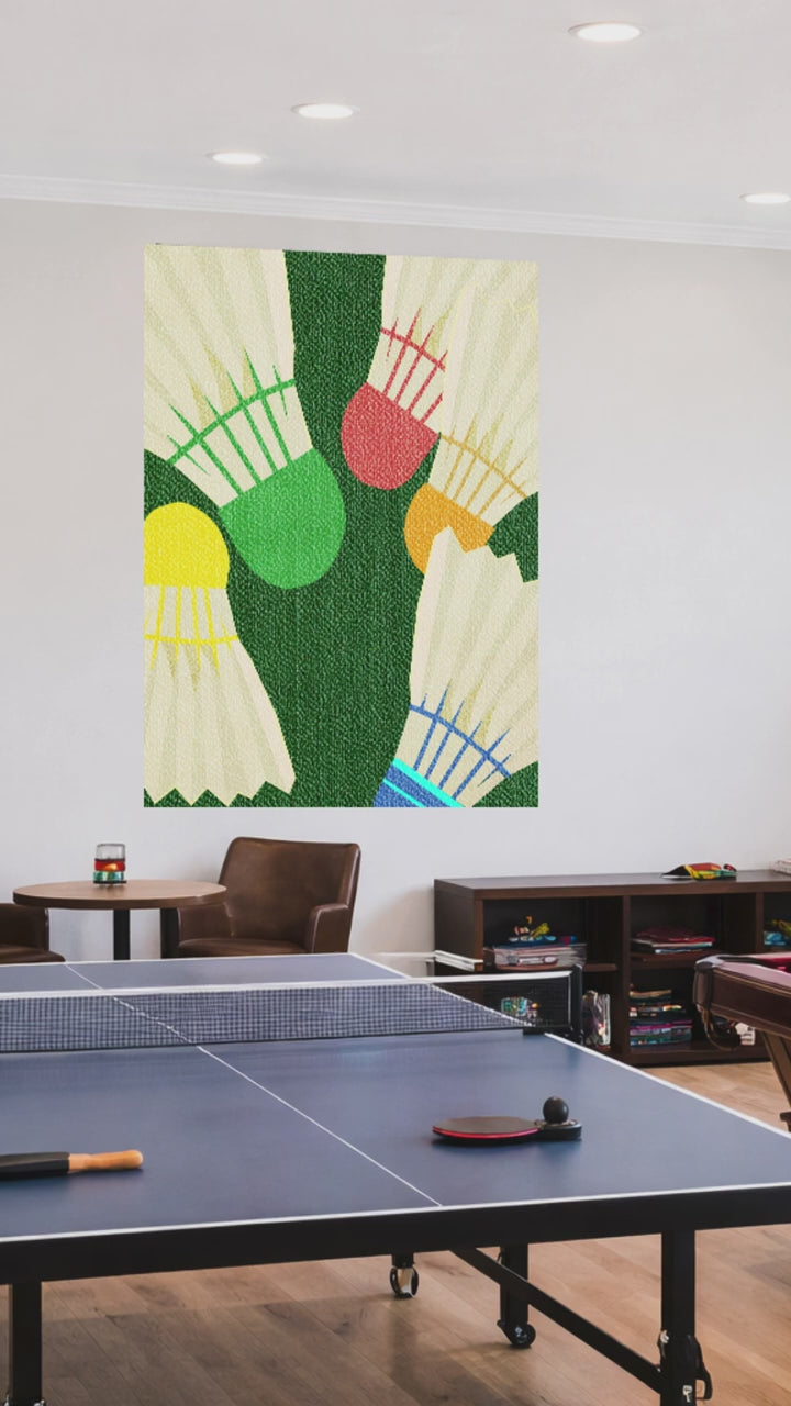 Midwest Modern Abstract Retro Game Sports Board #1 - Matte Canvas, Stretched, 1.25"
