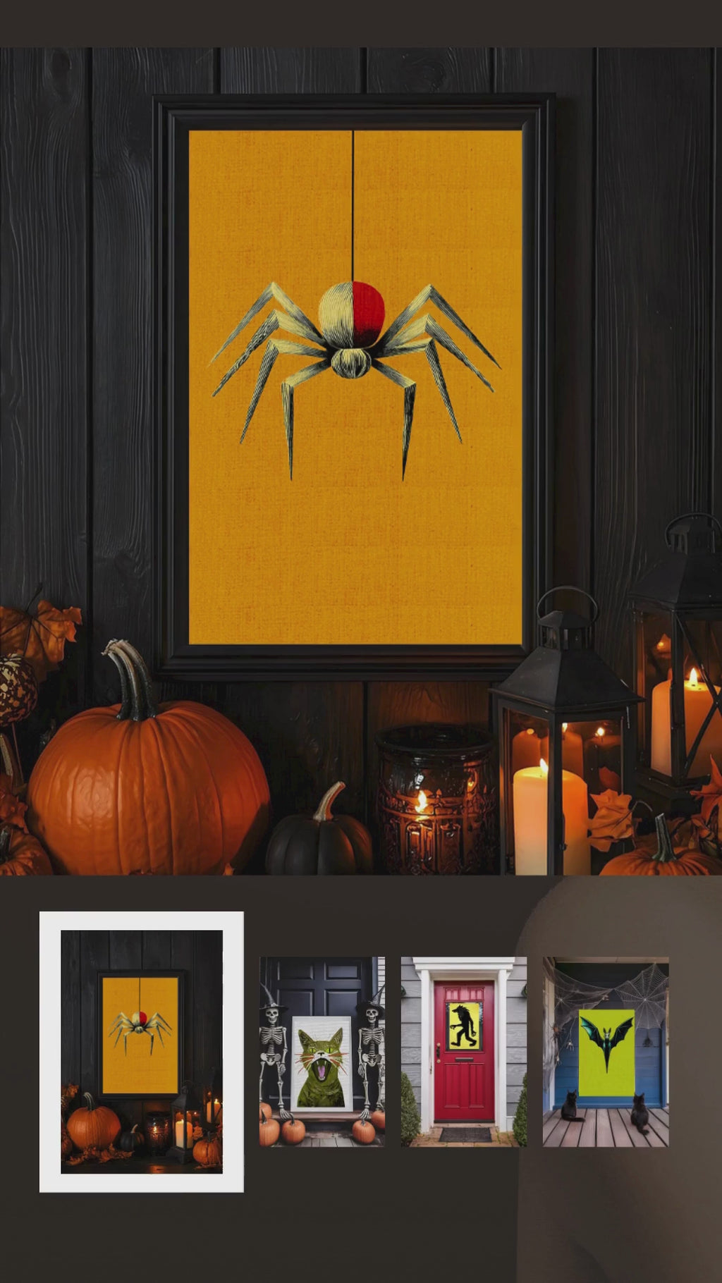 Midwest Mod Family Friendly Godzilla Seasonal Silk Poster, Indoor and Outdoor Decor, Unique Home Decor, Seasonal Decor, Halloween, Godzilla, Monsters