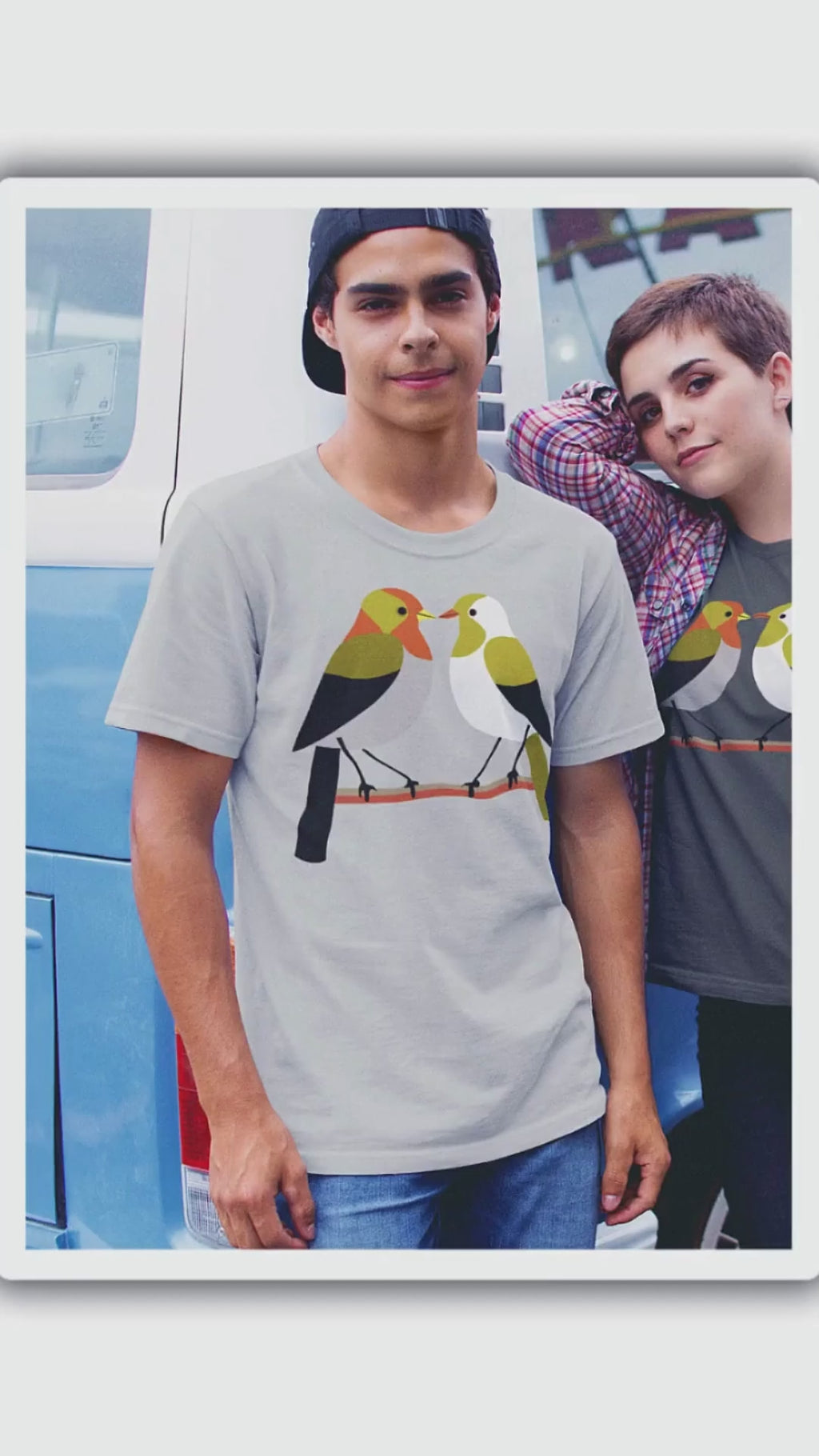 Modern Lovebirds - Unisex Softstyle T-Shirt 100% Cotton