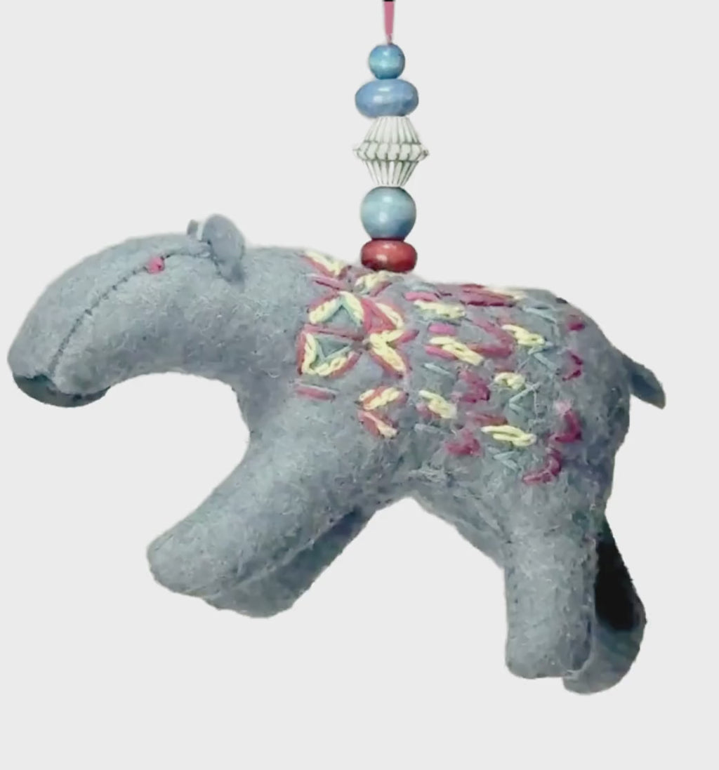 Folk Art Guardian – Hanging Soft Sculpture Ornament Bearfolk -Heidi Hawthorn - Woodland Collection