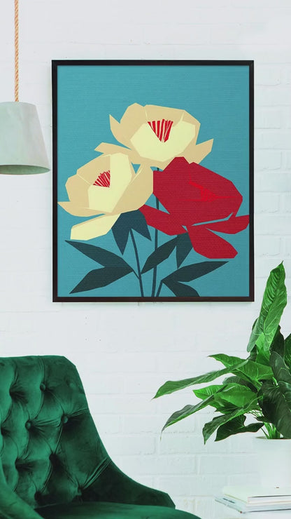 Modern Abstract Iris Love - Matte Canvas, Stretched, 1.25"
