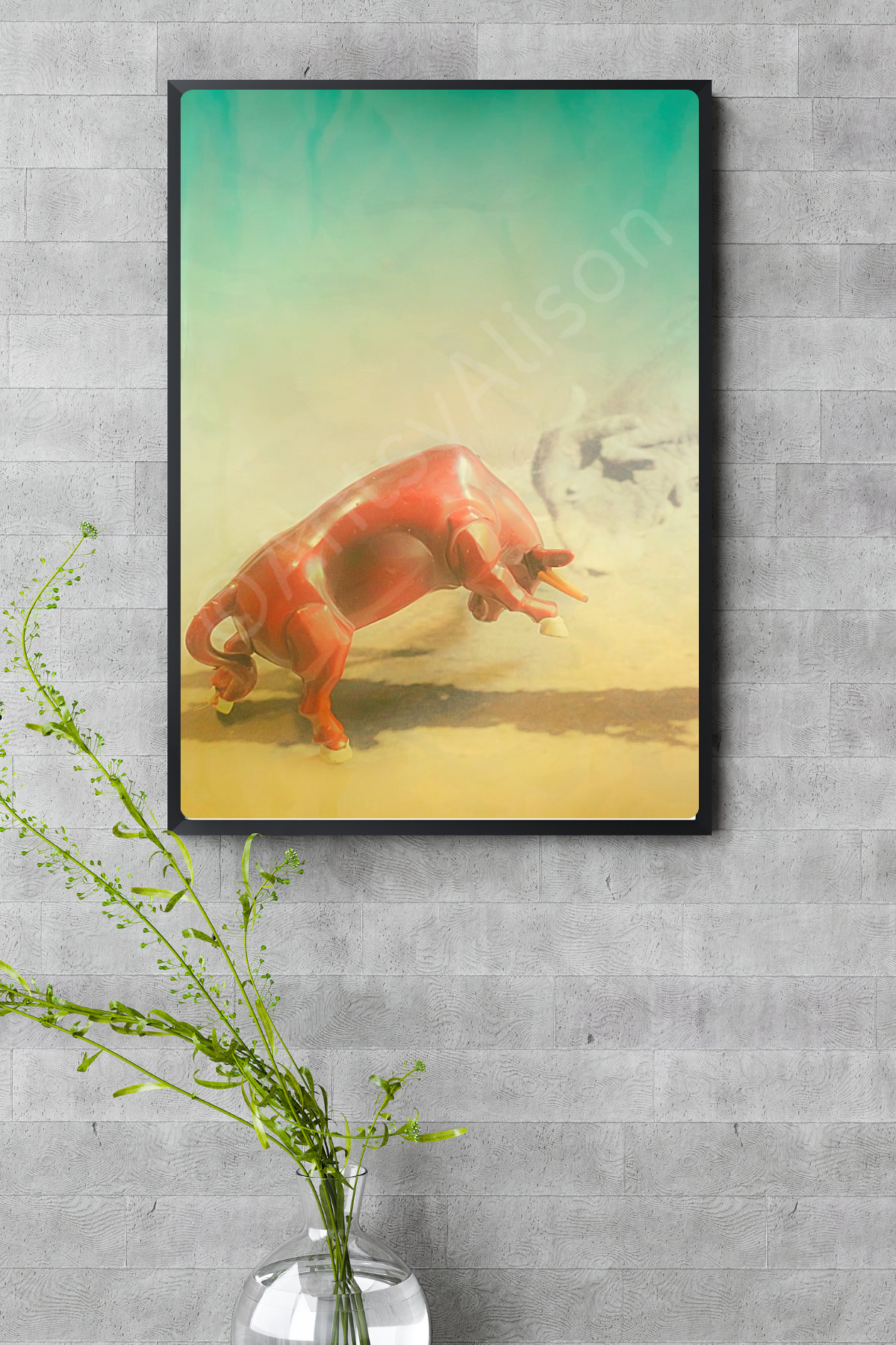 Miniature Raging Bull Digital Download Art Print