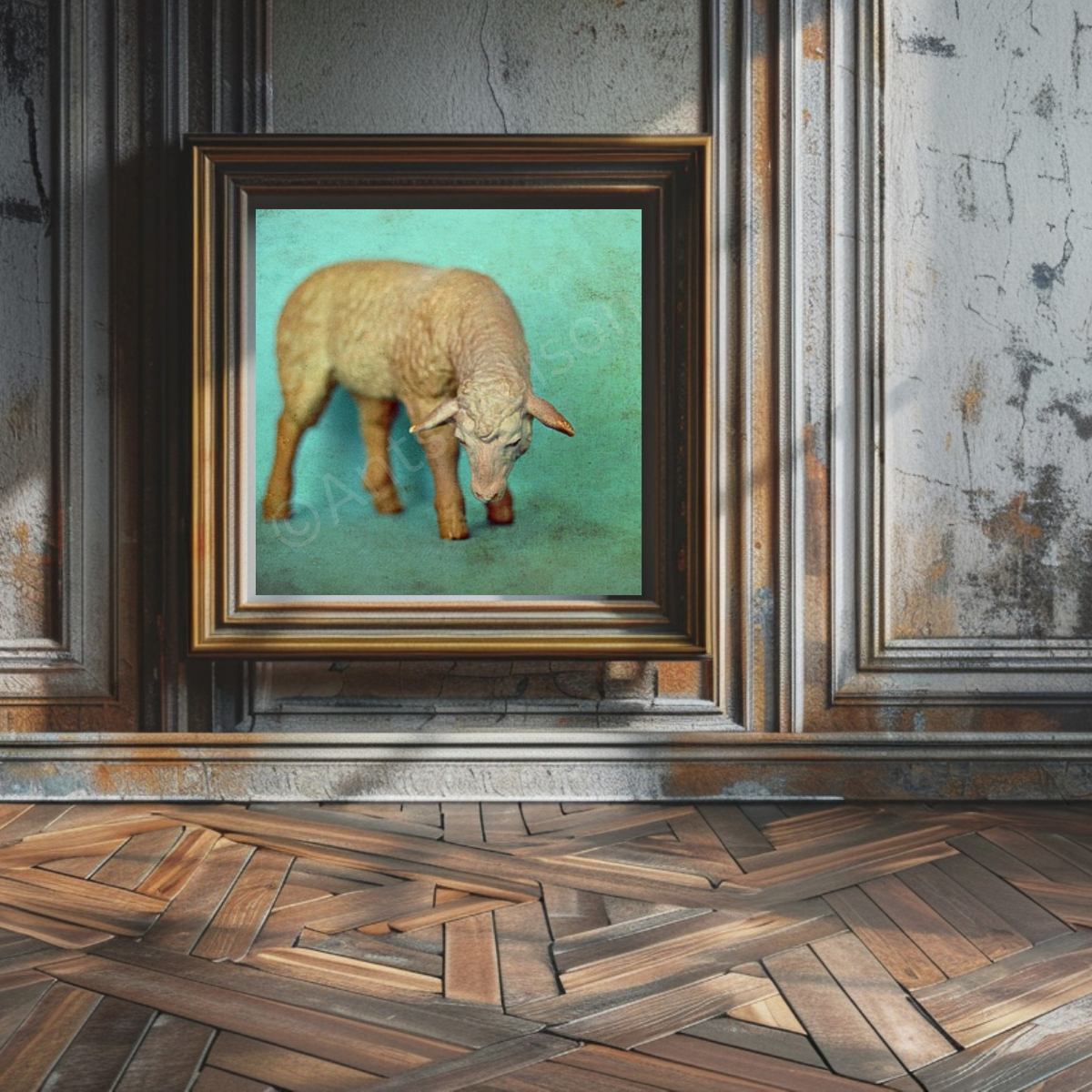 Miniature Sheep Portrait Digital Download Art Print