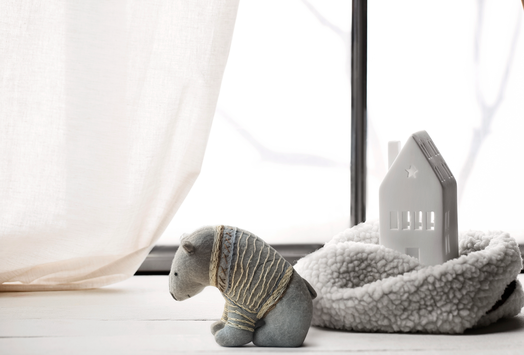 Snowbird - Winter Sweater Bear - Seasonal Sidekick — One-of-a-Kind Soft Art Sculpture