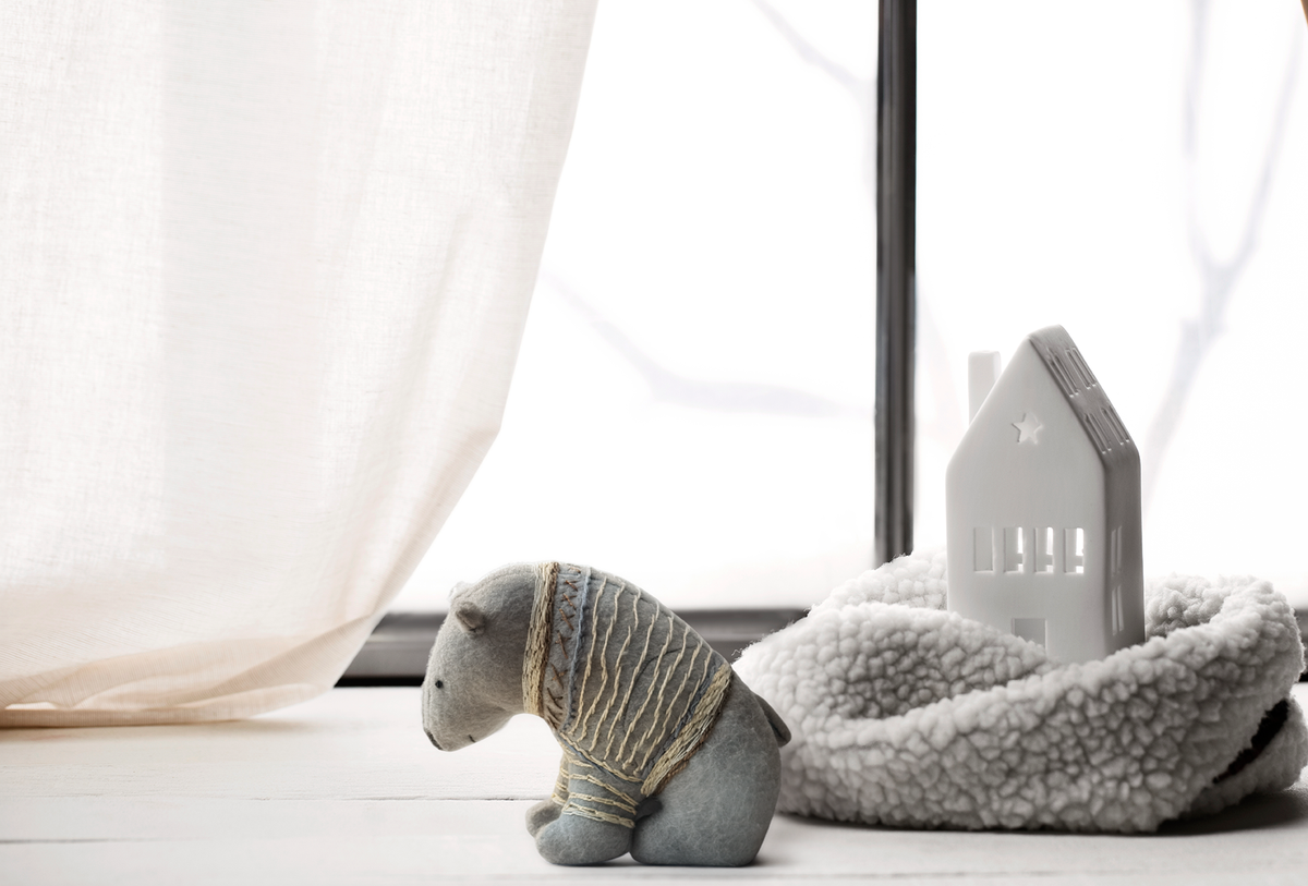 Snowbird - Winter Sweater Bear - Seasonal Sidekick — One-of-a-Kind Soft Art Sculpture