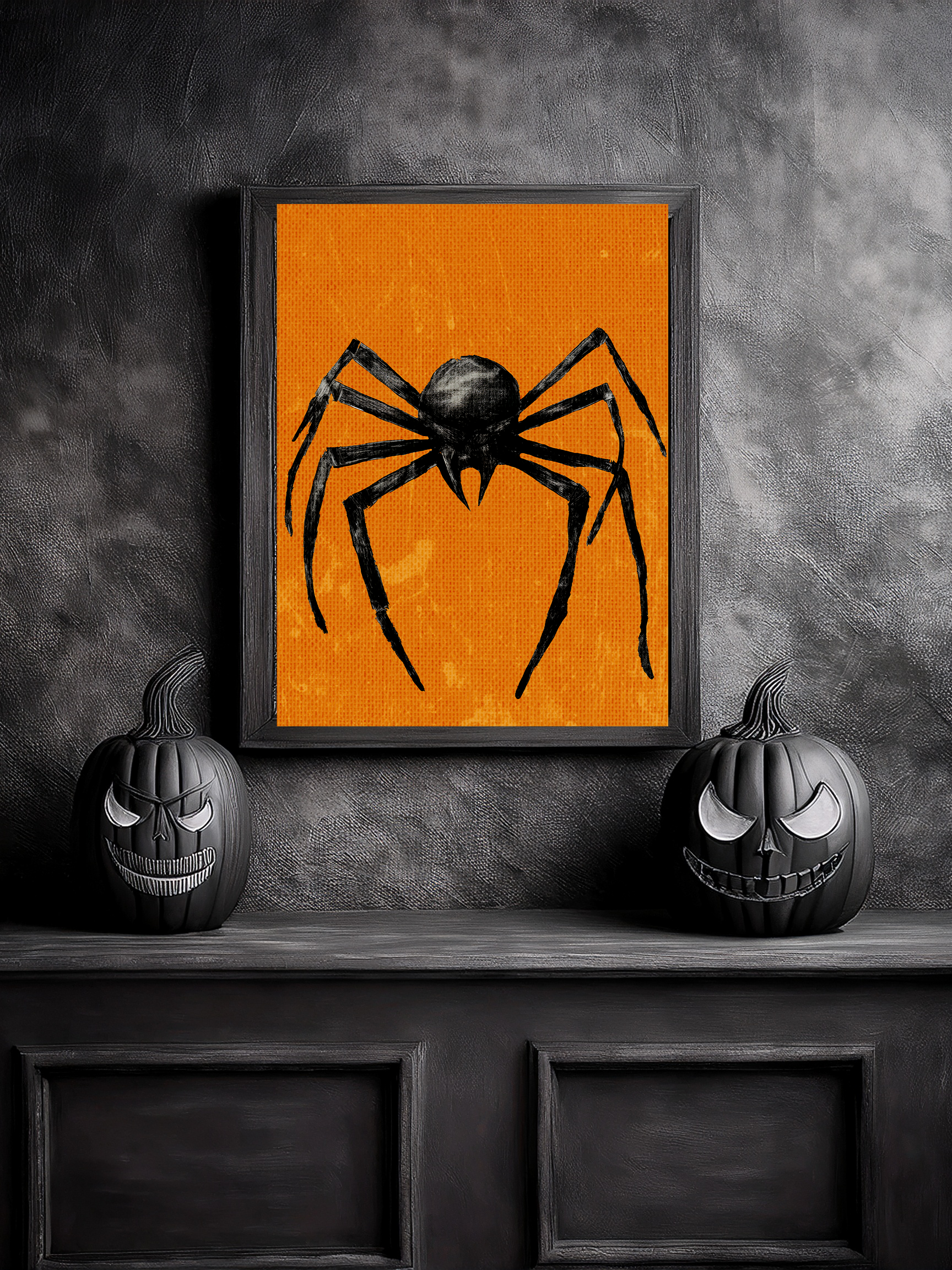 Midwest Mod Classic Spider Seasonal Silk Poster, Indoor and Outdoor Decor, Seasonal Decor, Halloween, Spiders, Arachnids