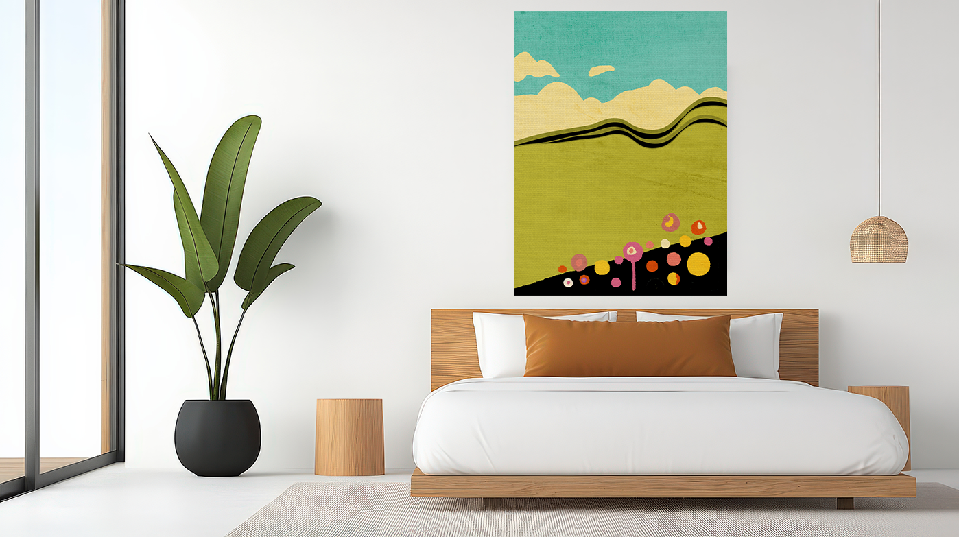 Midwest Modern Abstract Spring Landscape Print - Matte Canvas, Stretched, 1.25" -  home decor, wall art, landscape, spring