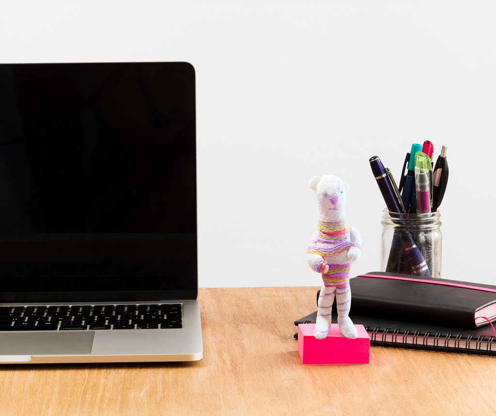 One of a Kind Office Sidekick - Ziggy - Payroll Admin Striped Bear - Workspace Office Flair