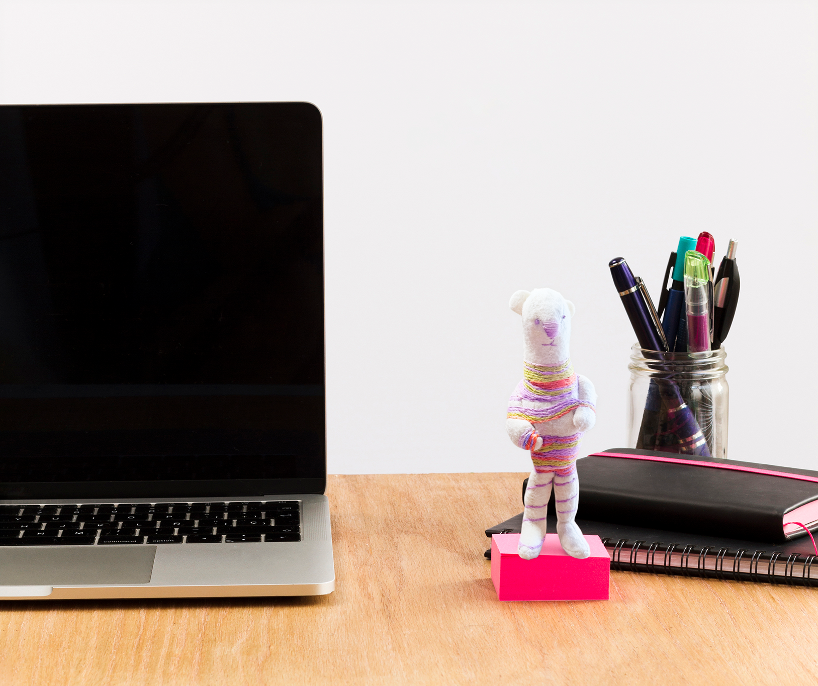 One of a Kind Office Sidekick - Ziggy - Payroll Admin Striped Bear - Workspace Office Flair