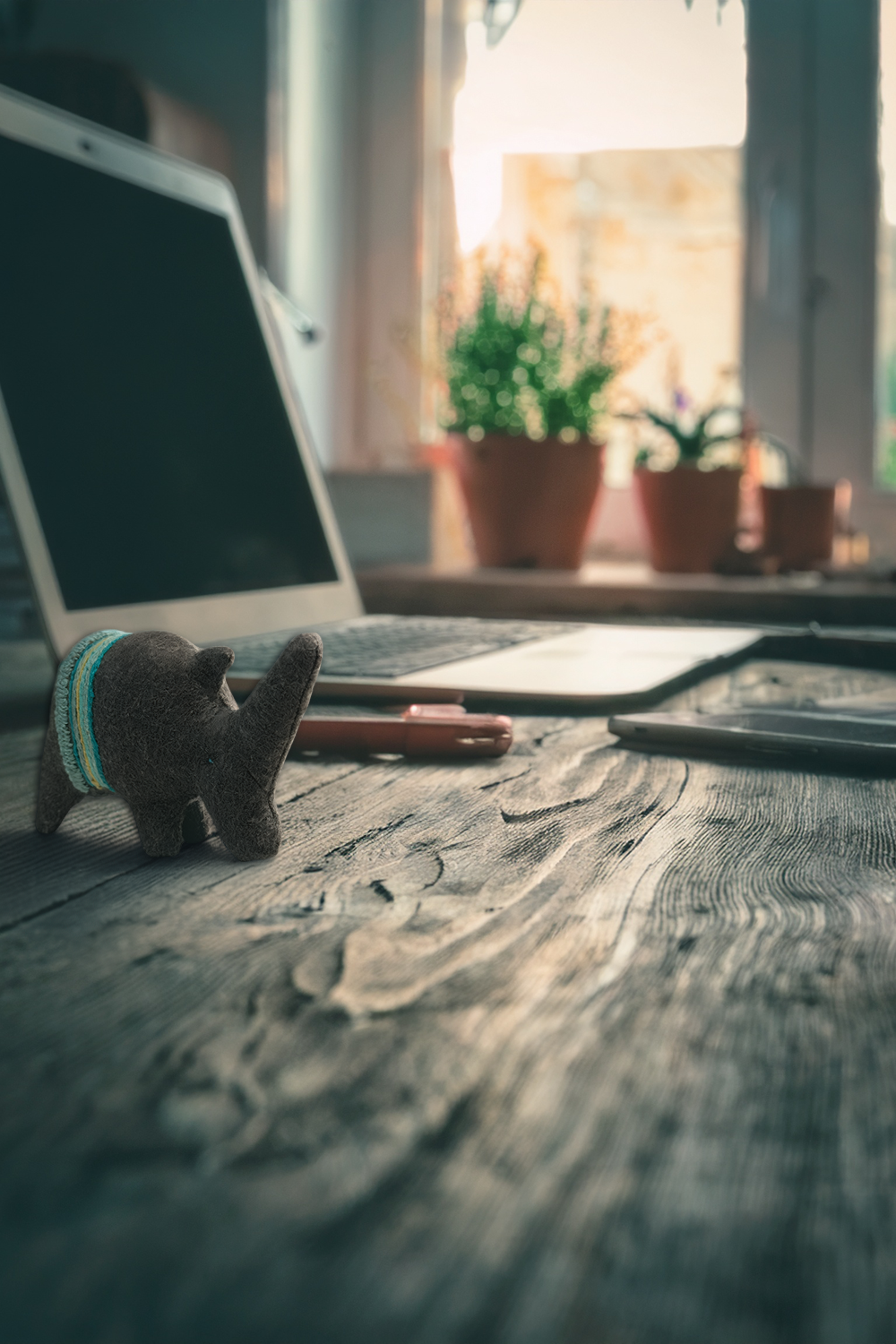 Office Sidekick Irwin the Rhino - One of a Kind Artisan Collectible Plush