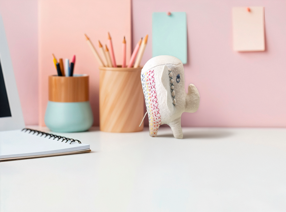 Squellephant - Office Sidekick One of a Kind Plush -Shiloh The Elephant - Marketing Director