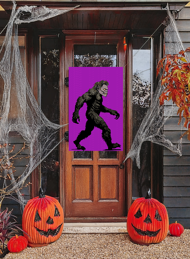 Midwest Mod Wolfman Werewolf Seasonal Silk Poster, Indoor and Outdoor Decor, Unique Home Decor, Seasonal Decor, Halloween