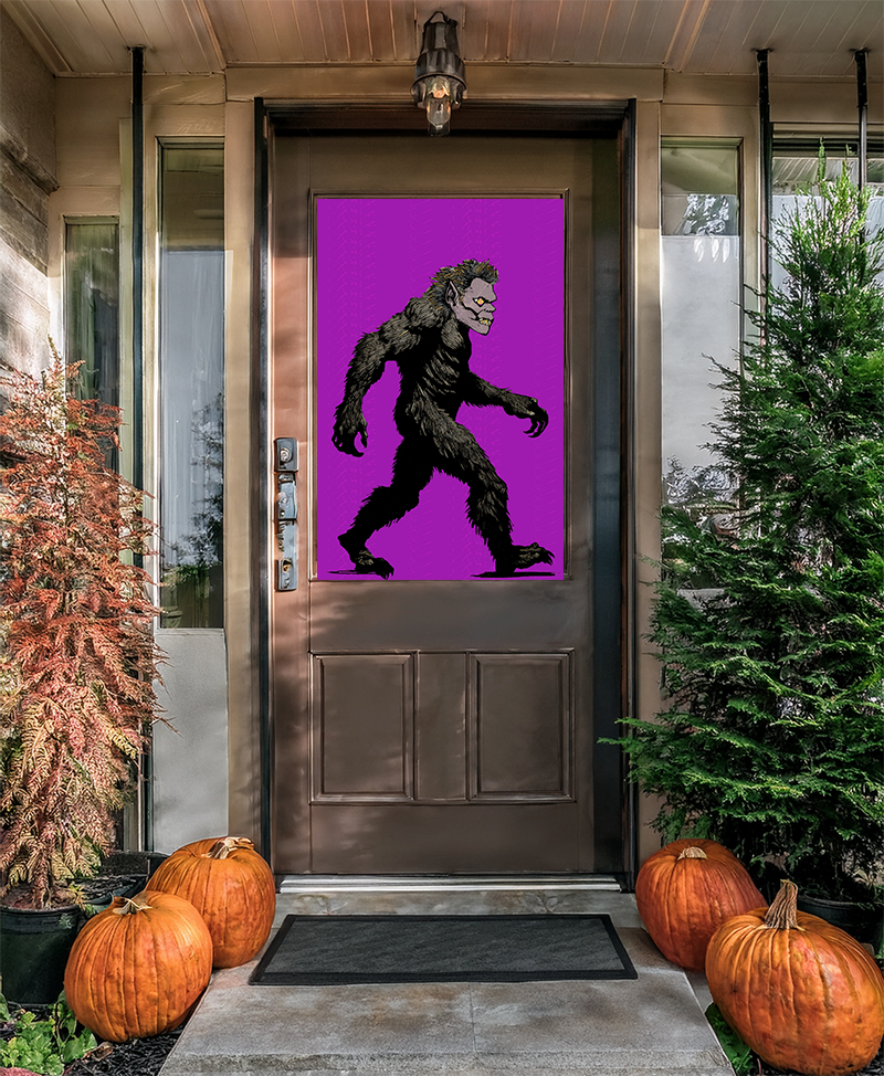 Midwest Mod Wolfman Werewolf Seasonal Silk Poster, Indoor and Outdoor Decor, Unique Home Decor, Seasonal Decor, Halloween